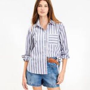 Loft, striped button down shirt. Size small. Worn 1-2 times!